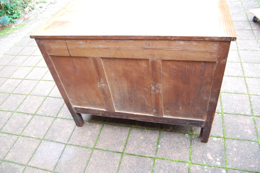 Commode secrtaire d poque Louis XVI en noyer du 18e sicle