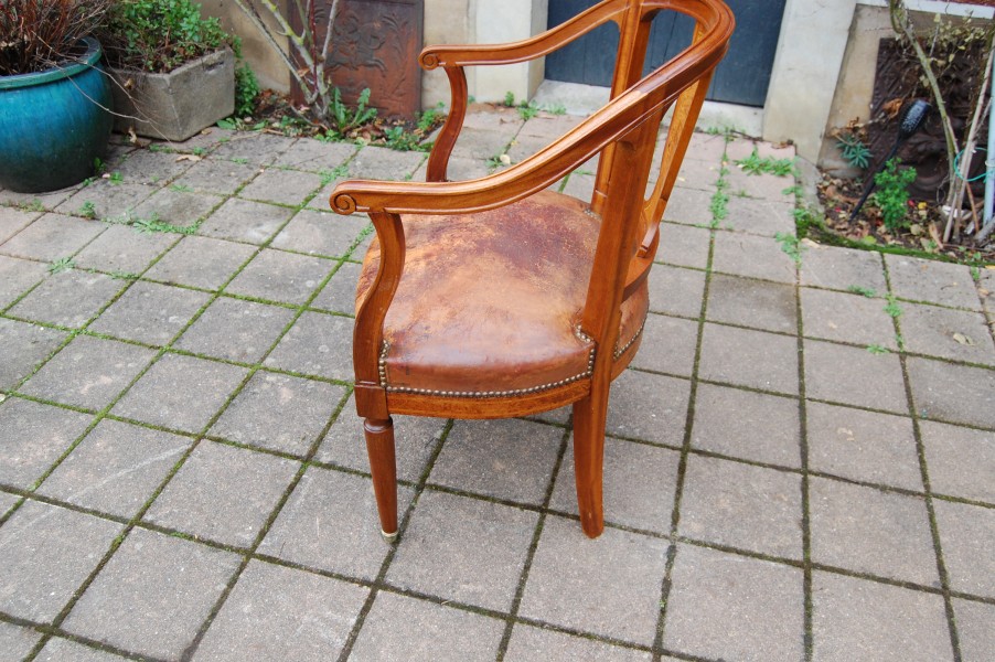 Fauteil de bureau Napol�on III en acajou