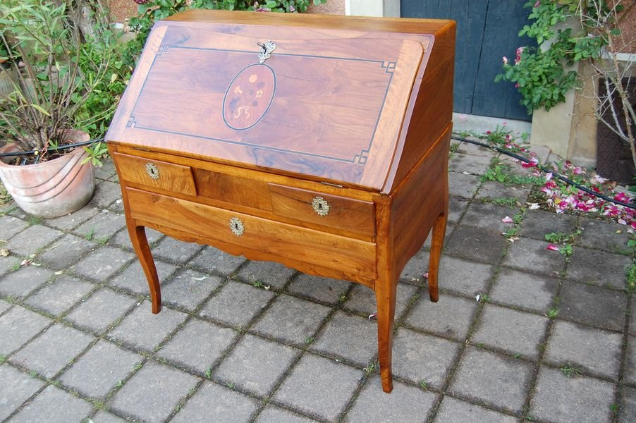 Bureau  pente Louis XV Louis XVI du 18e sicle