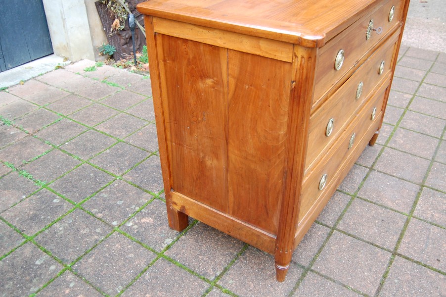 Commode secrtaire d poque Louis XVI en noyer du 18e sicle