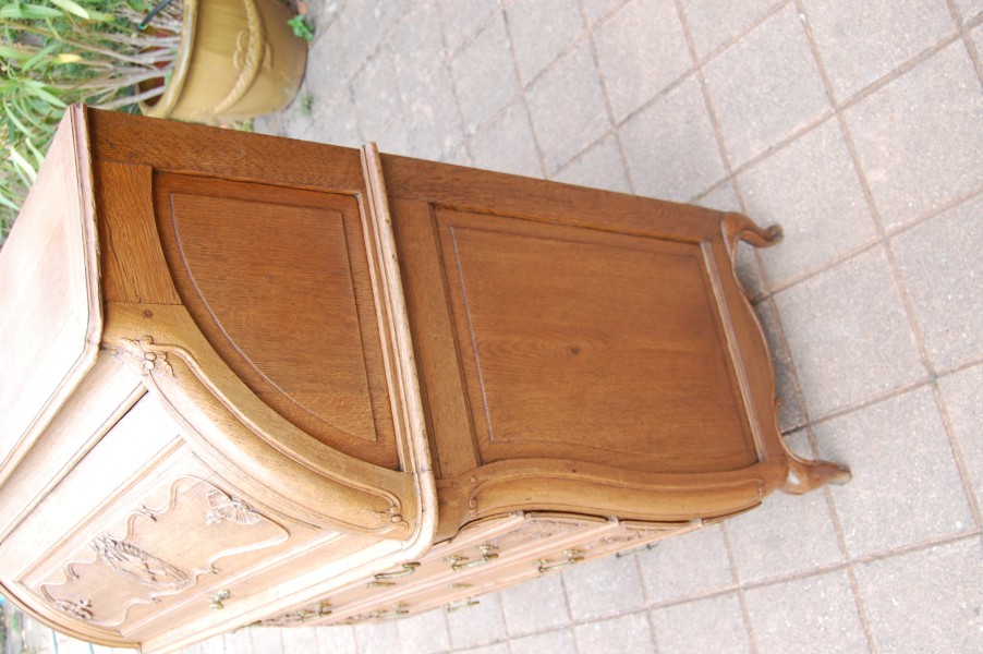 Bureau cylindre d �poque Louis XV en ch�ne fin du 18e si�cle