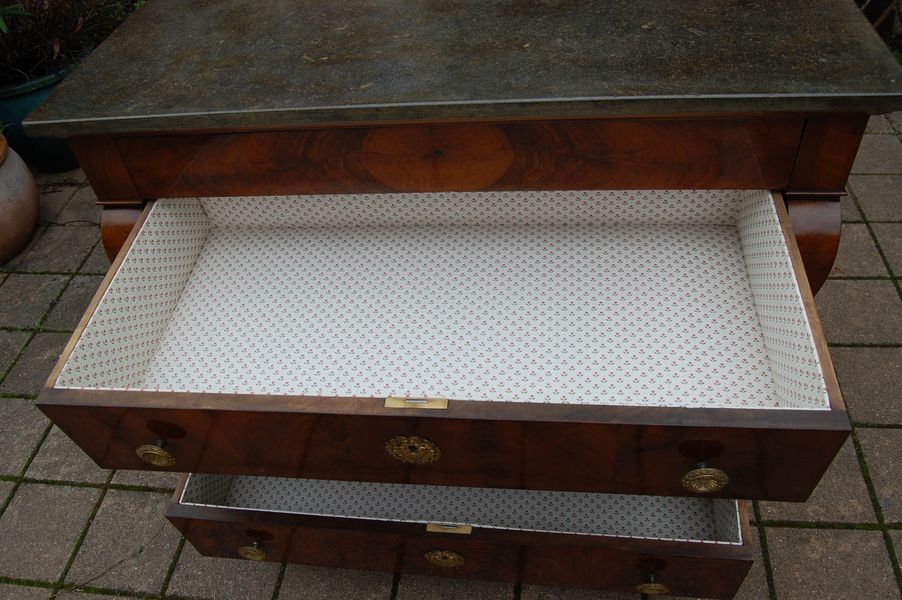 Commode d poque restauration Louis Philippe en noyer du 19e sicle