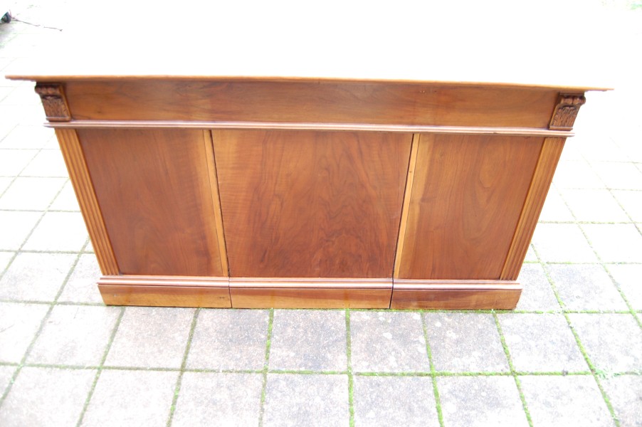 Bureau  caisson en noyer Napolon III en noyer du 19e sicle