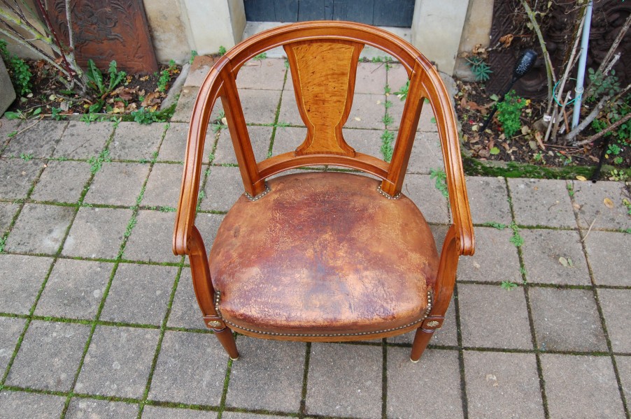 Fauteil de bureau Napol�on III en acajou