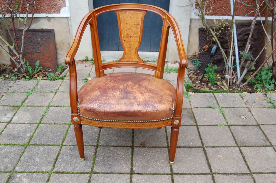 Fauteil de bureau Napol�on III en acajou