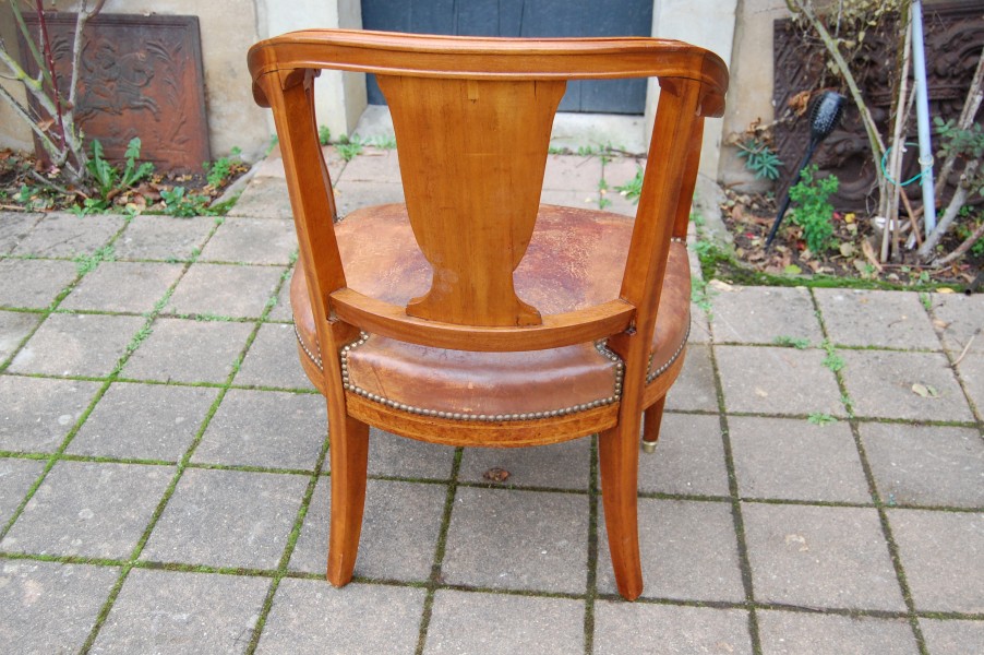 Fauteil de bureau Napol�on III en acajou