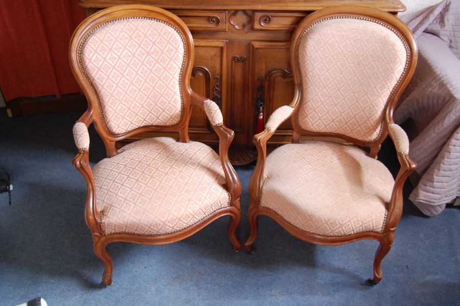 Paire de fauteuil Napol�on III en acajou fin du 19e si�cle