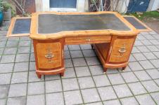 Bureau a caissons Napolon III fin du 19e sicle de style Louis XVI