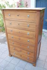 Commode d �poque Louis XVI en noyer du 18e si�cle